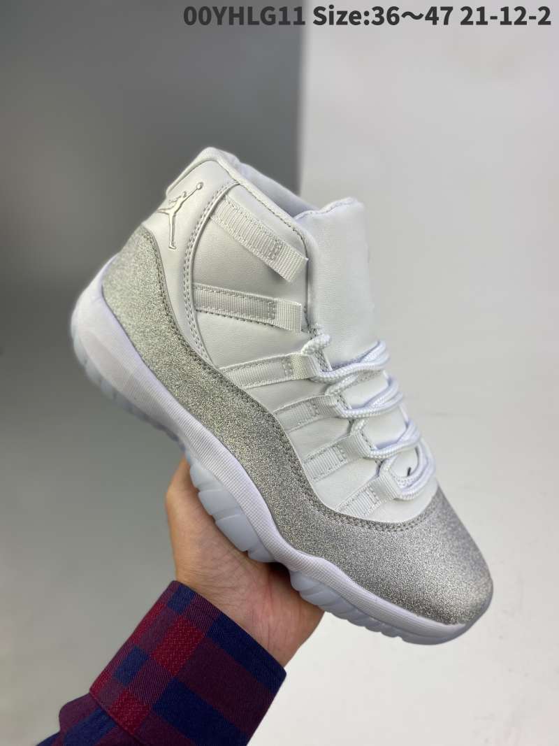 aj11 metallic silver