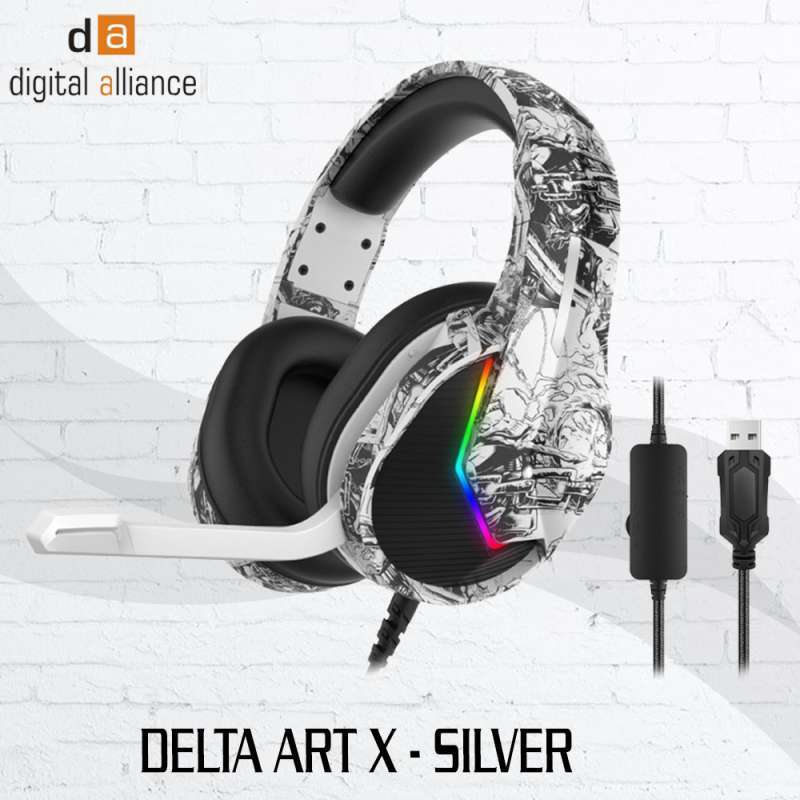 Jual Digital Alliance Delta Art X Silver Edition Headset Gaming 7.1 di