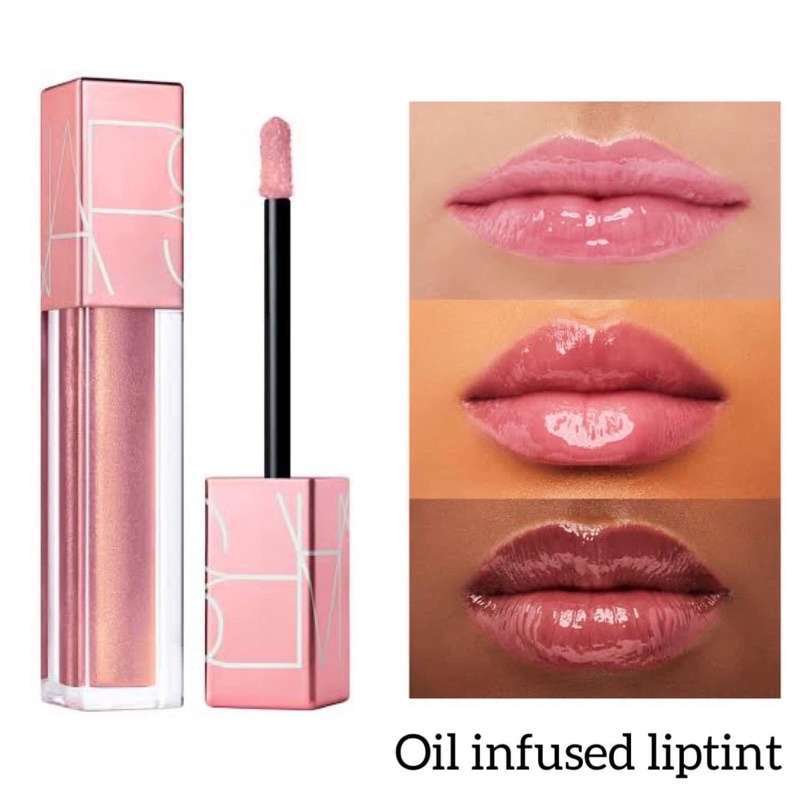 Promo Nars Oil Infused Lip Tint Shade Orgasm Lip Gloss Lipstick