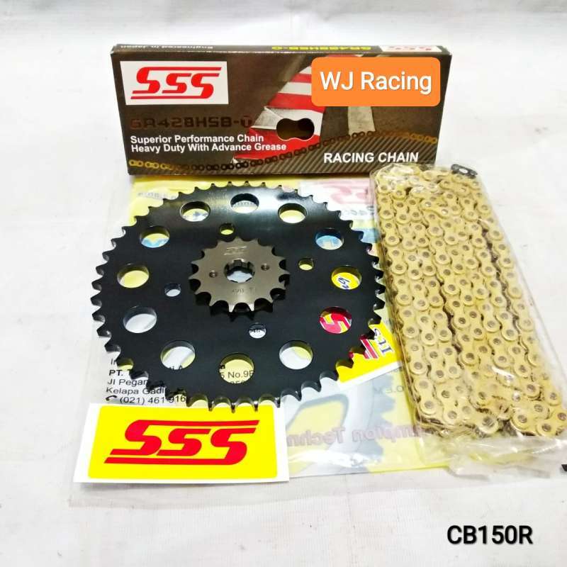 Jual Gear Set SSS CB150R CBR 150 Sonic 150 Supra GTR 150 428 HSBT Black