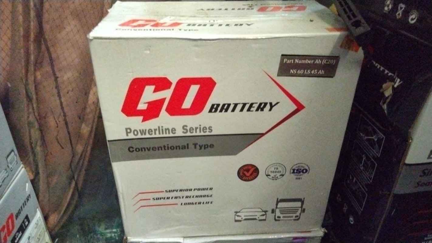 Jual AKI MOBIL WULING CONFERO GO BATTERY BASAH NS60LS 12V 45AH di