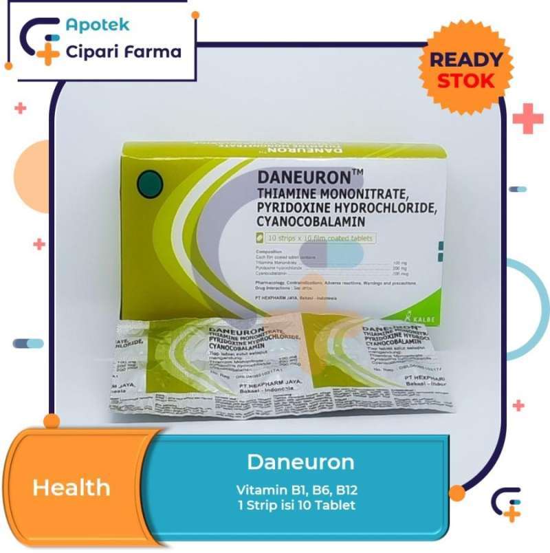 Jual Daneuron Vitamin B1 B6 B12 1 Strip isi 10 Tablet di Seller