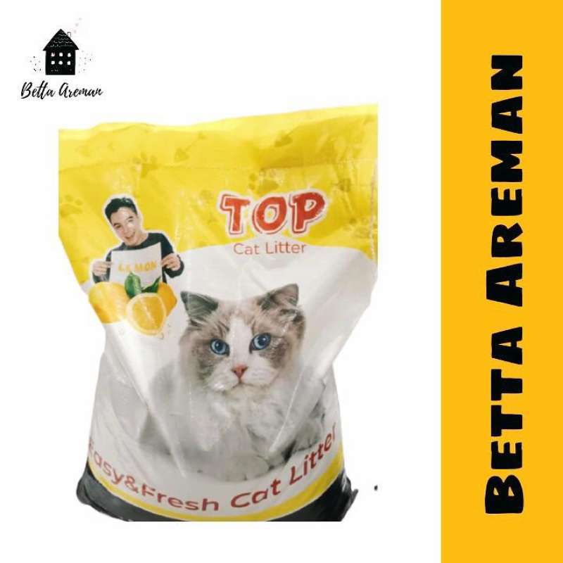 Jual Pasir kucing Gumpal Top Cat Litter 25l kopi, lavender,apel dan