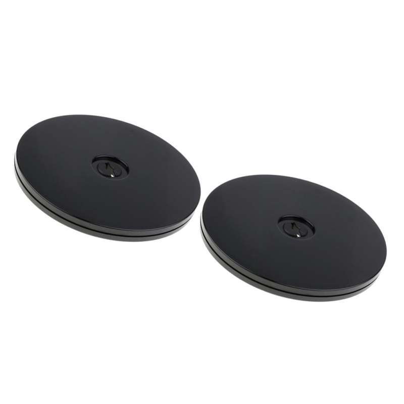 Promo 2 Pieses 6 inch Black 360° Rotating Turntable Acrylic Rotating ...
