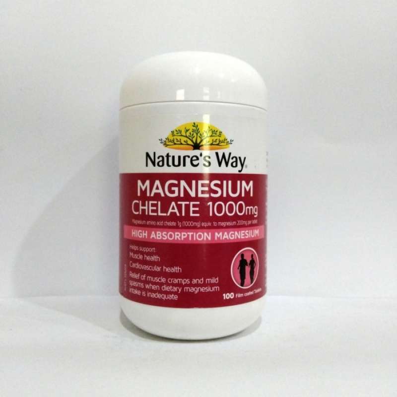 Jual Nature's Way Magnesium Chelate 1000mg 100 Tablets di Seller