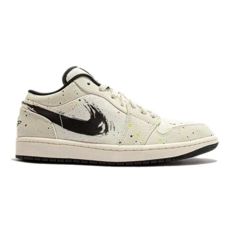 Jual Sepatu Sneakers Pria Air Jordan 1 Low Paint Splatter Brushstroke