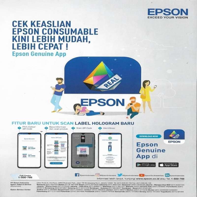 Promo Epson 003 Original /tinta Ink Printer/epson L3110, L3150, L5190