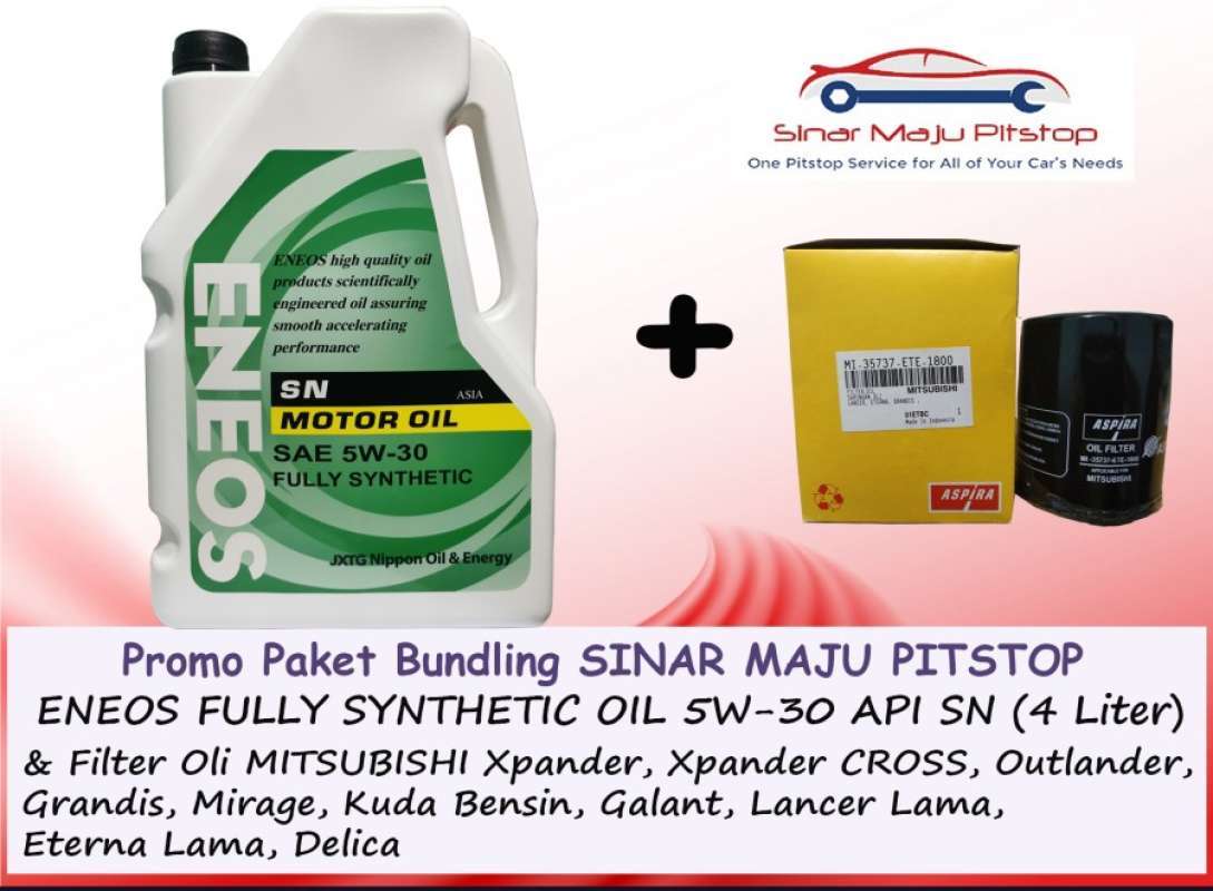 Promo Paket Bundling Oli ENEOS MOTOR OIL 5W30 SN FULLY SYNTHETIC