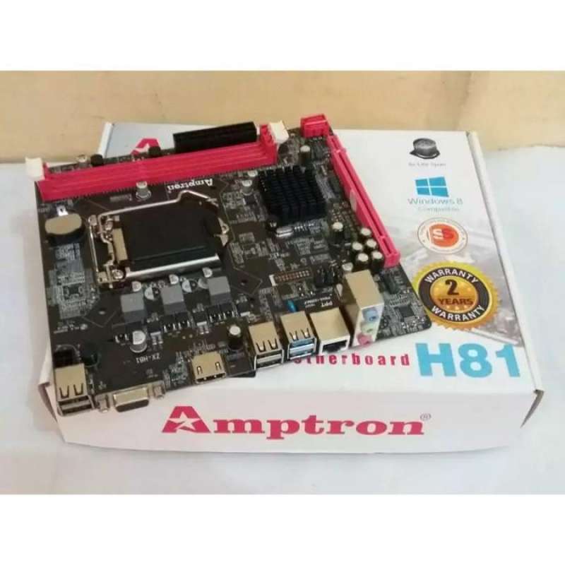 Jual Motherboard Amptron H81 Socket Intel Lga 1150 Ddr3 Mainboard ...