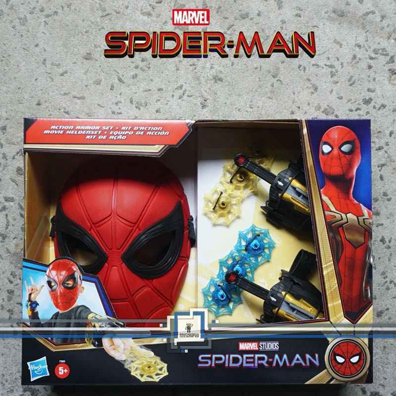 Jual Spider Man Action Armor Set Mask and  blaster Spiderman Kostum