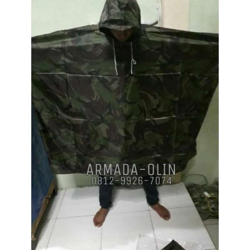 Jual Rain coat  Jas Hujan Ponco Loreng Malvinas  Jas Hujan Kelelawar