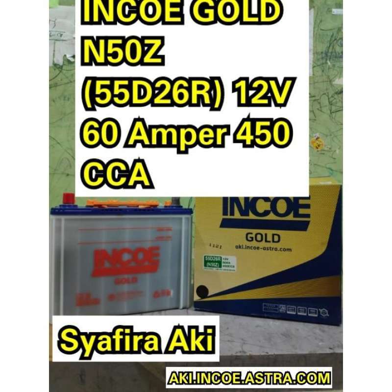 Jual Aki mobil Kijang Super, Kijang Grand, Soluna Incoe N50Z 12v 60ah