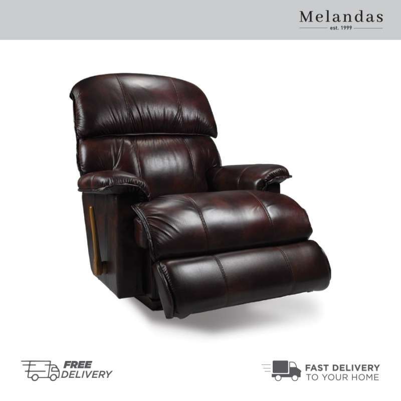 Jual Sofa LaZBoy Premium Recliner Rocker CARDINAL LEATHER Lead Grey