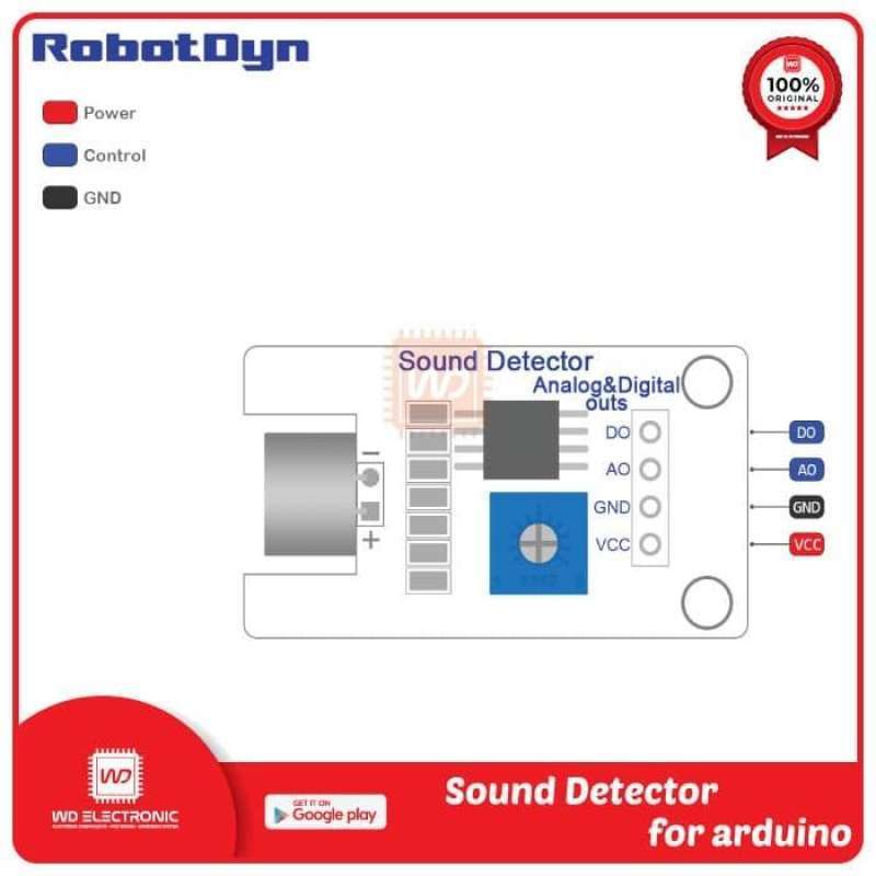 Jual Sound Sensor Module Robotdyn Sound Detector Sensor Suara Good ...