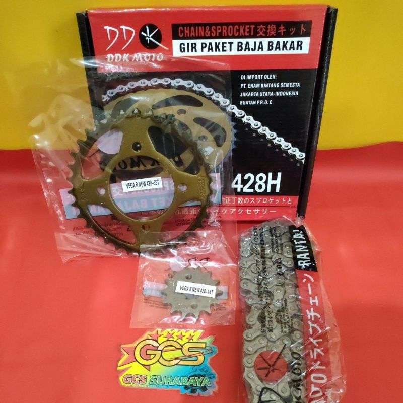 Jual Gearset,gear Set,rantai Gir Paket Vega R New Baja Bakar Ddk Moto ...