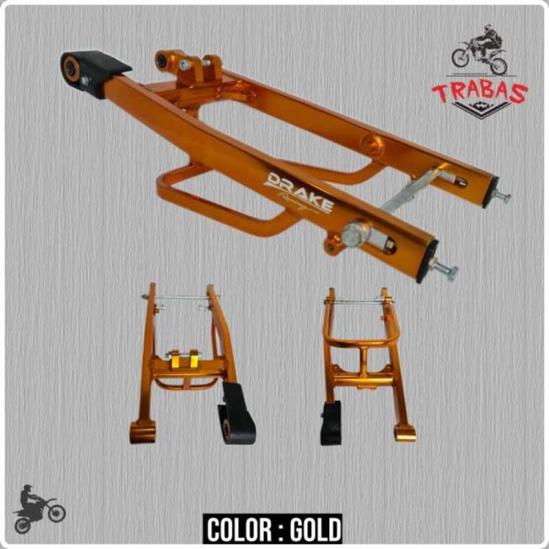 Jual Swingarm Honda Sonic Swing Arm Supra Gtr 150Cc Sasis Ayun Drake Racing Kode 107 GOLD di