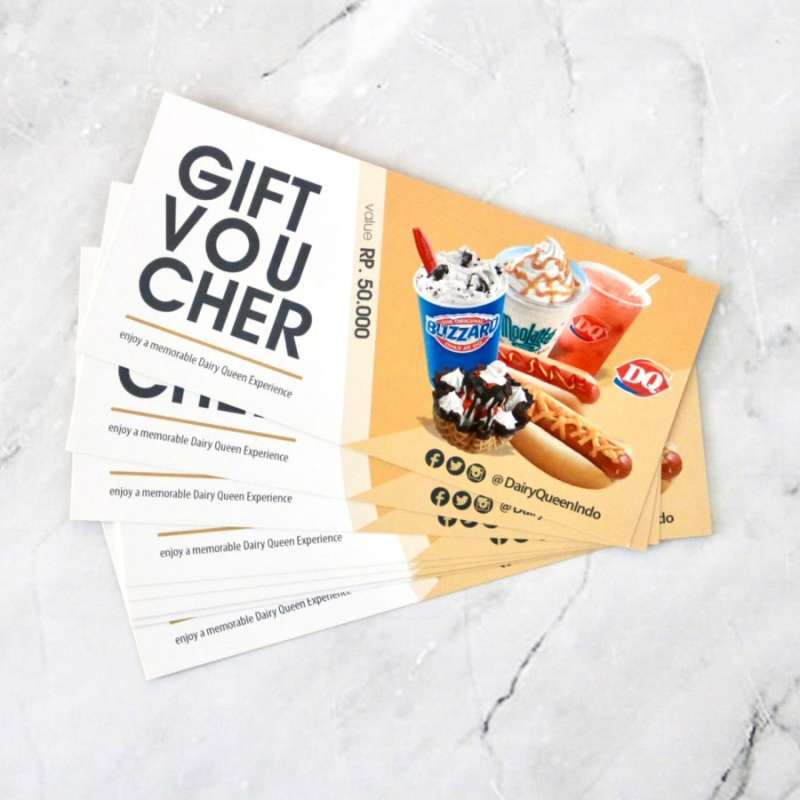 Jual Voucher Dairy Queen Ice Cream Rp 50.000 Authorized Seller DQ