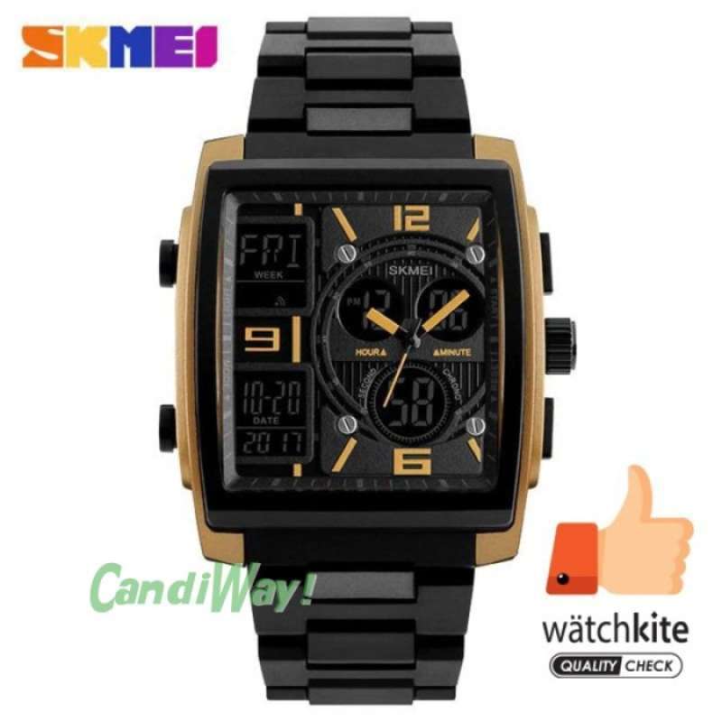 Jual Jam Tangan Pria Digital Keren Analog Tali Abs Anti Air Mewah di