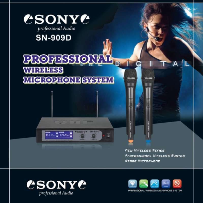 Promo Microphone Wireless Double / Mic Tanpa Kabel Isi 2 E Sony di