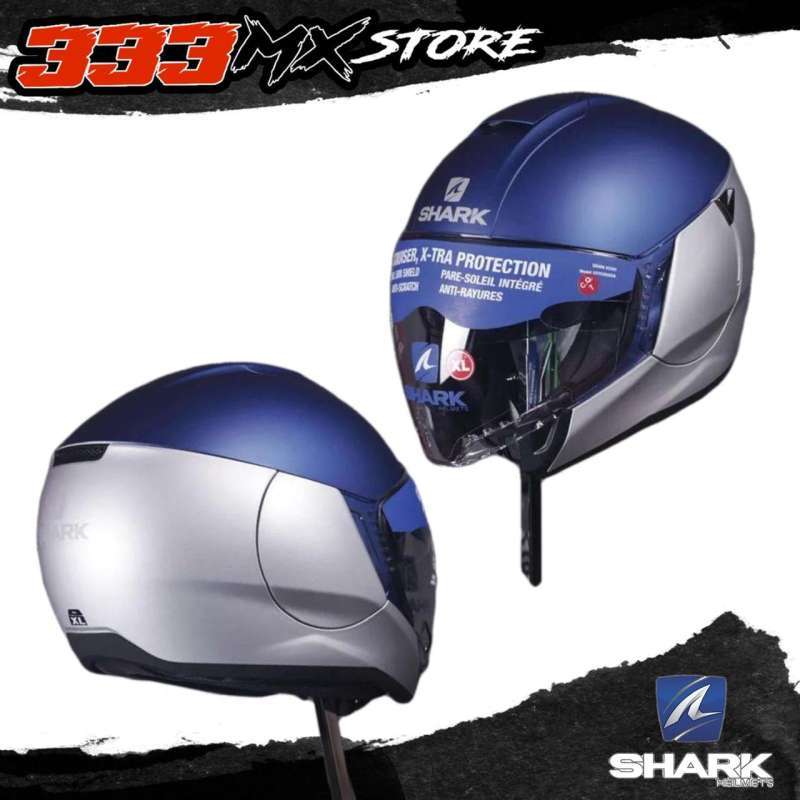Jual HELM SHARK CITYCRUISER DUAL SILVER HELM MOTOR HALF FACE SHARK CITY
