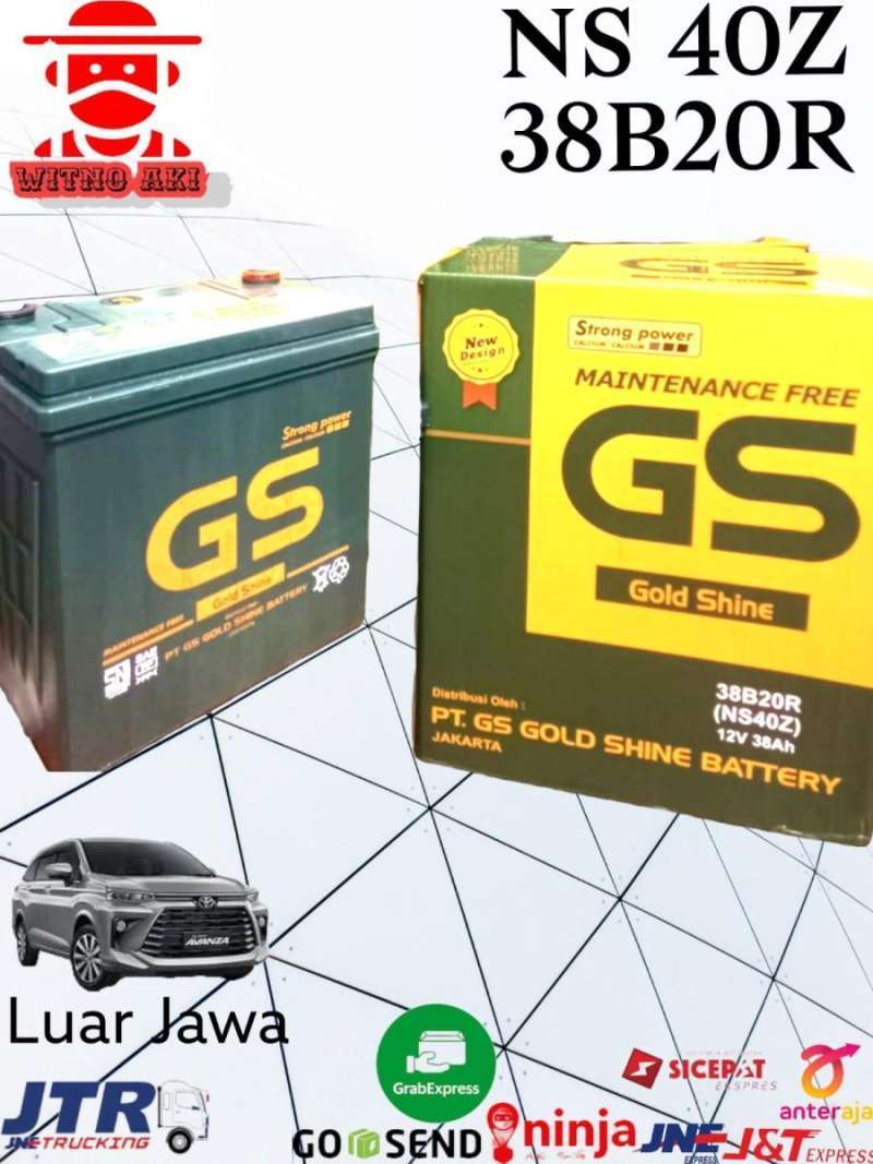Jual Aki kering GS gold Shine MF ns40Z 36b20r 12v38ah toyota avanza