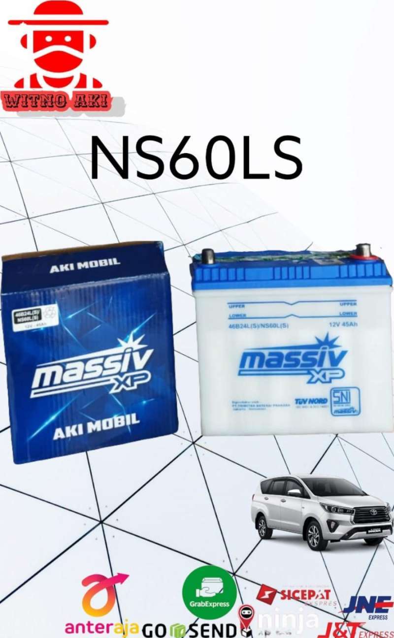 Jual Aki mobil toyota kijang innova massiv xp ns60ls aki basah di