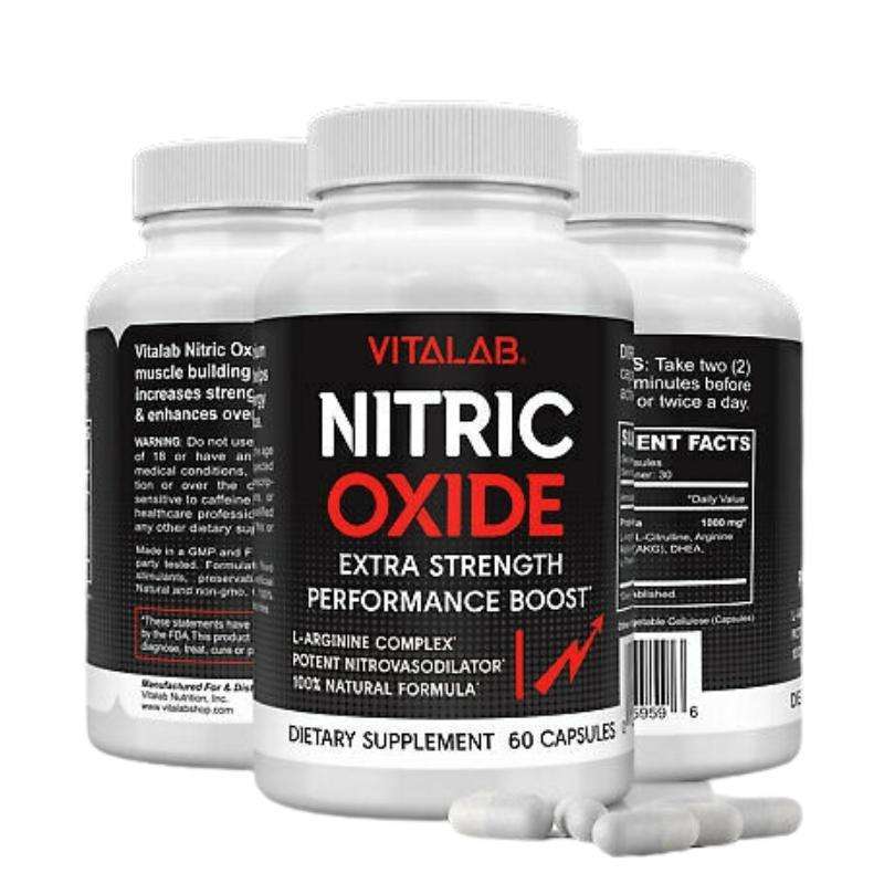 Promo VITALAB NITRIC OXIDE BOOSTER SUPLEMEN MENAMBAH MASSA OTOT 3 Botol Diskon 38 di Seller