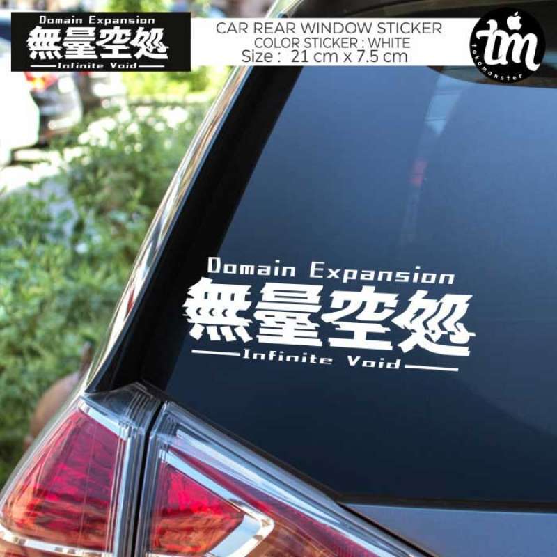 Jual Stiker Mobil Kaca Belakang Mobil Sticker Infinite Void Jujutsu ...