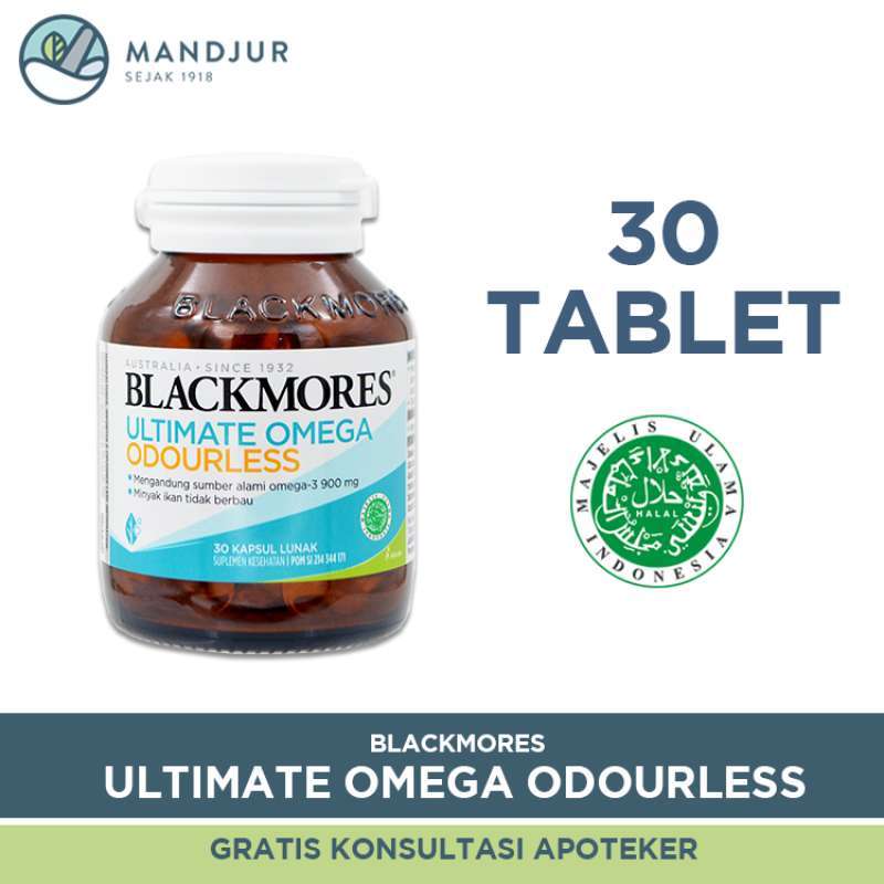 Jual Blackmores Ultimate Omega Odourless 30 Tablet Sumber Omega 3