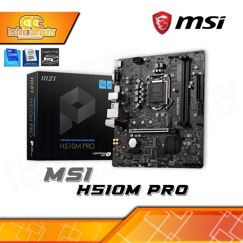 Jual MOTHERBOARD MSI H510M PRO mATX, LGA1200, H510, DDR4 di Seller