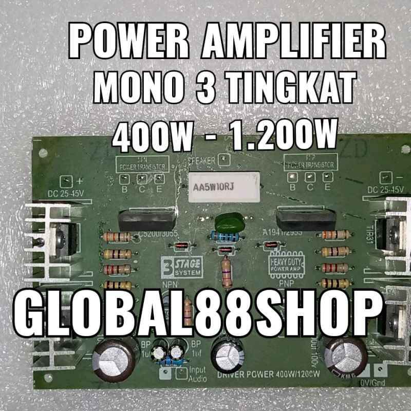 Jual KIT DRIVER POWER AMPLIFIER MONO 3 TINGKAT / STAGE SYSTEM 400W