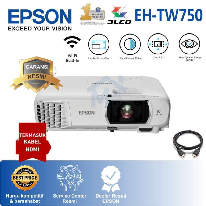 Jual PROYEKTOR Epson EH-TW750 EPSON TW750 EH TW750 HOME CINEMA 1080p di ...