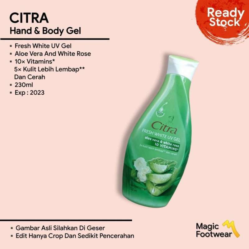 Jual Citra Fresh White Uv Hand Body Gel Aloe Vera And White Rose 230ml Di Seller Magic