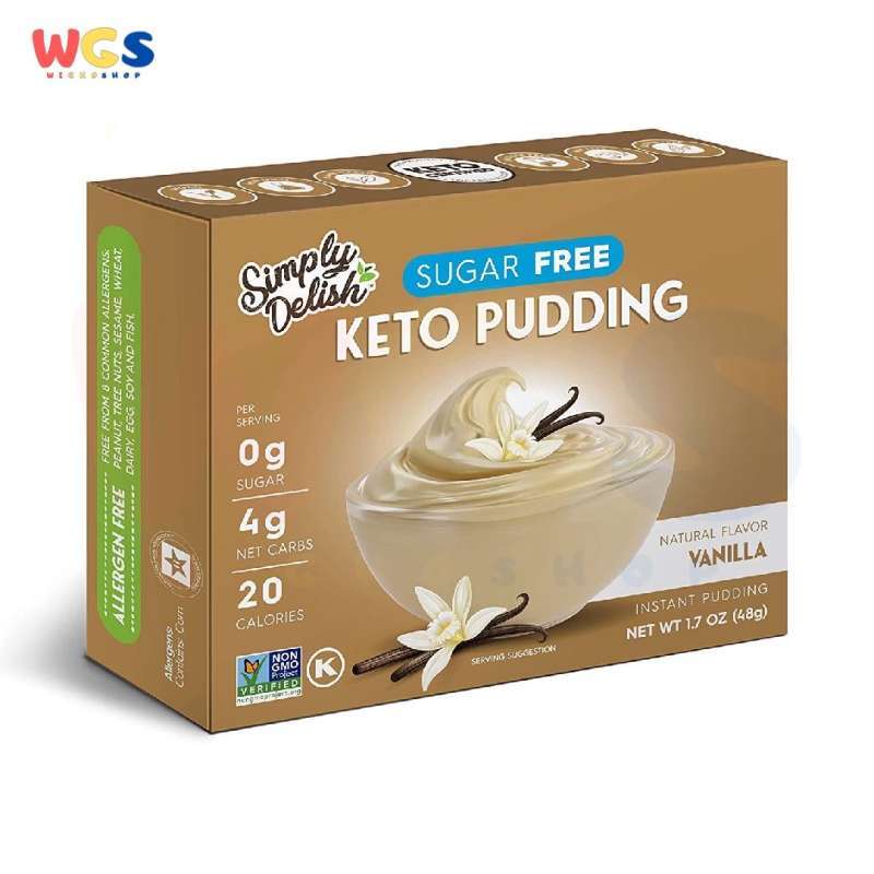 Jual Simply Delish Keto Pudding Vanilla Natural Flavor Sugar Free 1.7oz