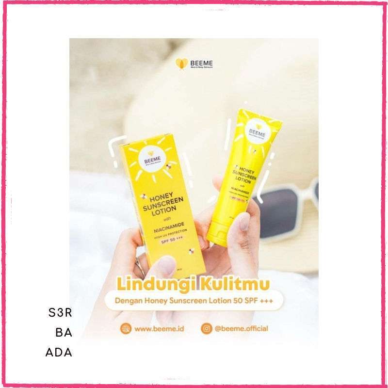 Jual FREE GIFT Beeme honey sunscreen lotion spf 50 with Niacinamide