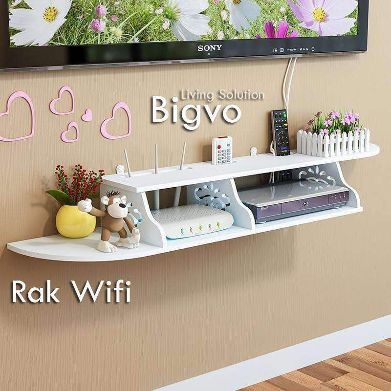 Jual Rak Wifi Ambalan Dinding Gantung Vintage Remote Wifi Recorder