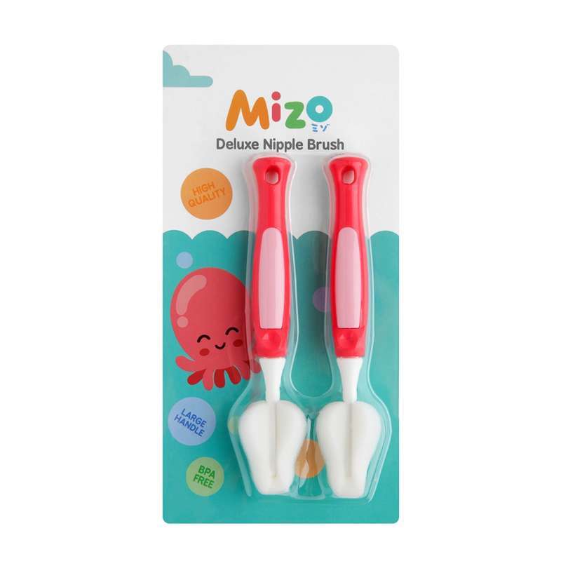 Jual MIZO Deluxe Nipple Sponge Brush Isi 2 Sikat Spons Dot di Seller