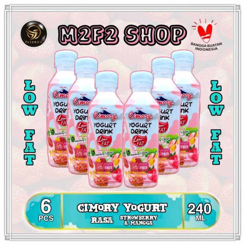 Jual Yogurt Cimory Drink Low Fat Stroberi Mangga 240 ml (Kemasan 6