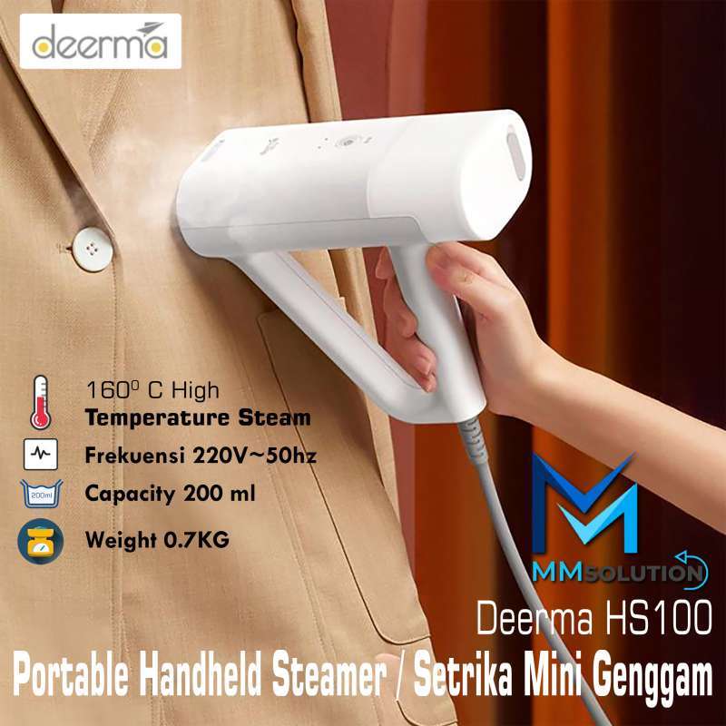 Promo DEERMA HS100 Handheld Garment Steamer Iron Setrika Uap Portable Diskon 53 di Seller MM