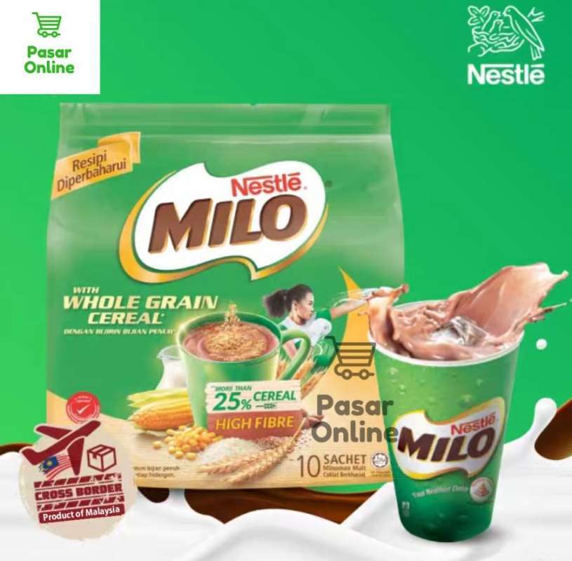 Jual MILO WHOLE GRAIN CEREAL ACTIVGO MALAYSIA (10 SASET) di Seller