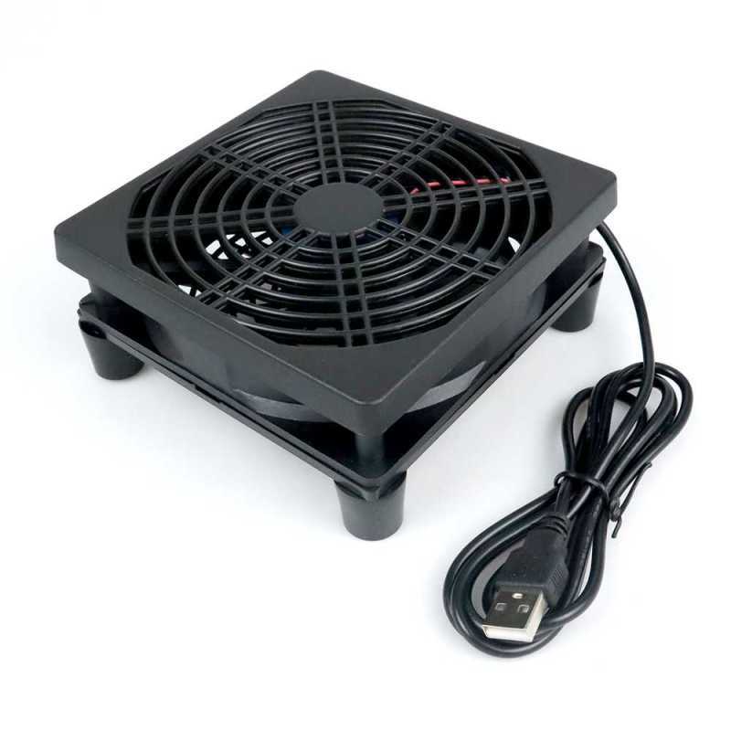 Jual GST SXDOOL Router CPU Fan Cooler Cooling Case DIY USB 120mm SX120 Warna Hitam di Seller