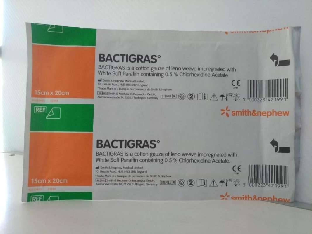 Jual BACTIGRAS 15x20cm plester dressing luka bakar,bisul + antibiotik 1