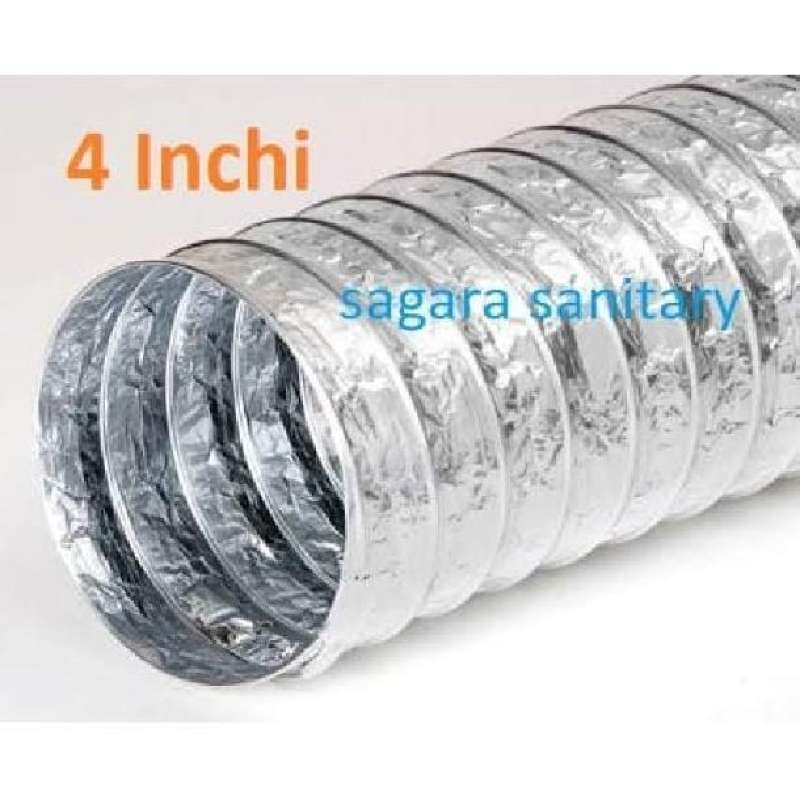 Jual Flexible duct 4 inchi polos / flexible cerobong pembuangan cooker