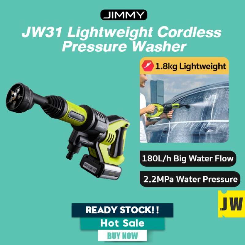 Promo Jimmy Jw31 Lightweight Cordless Portable Pressure Washer Powered