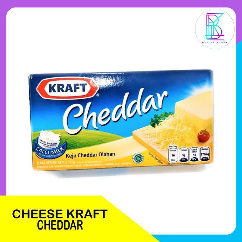 Jual Kraft Keju Cheddar 165 Gr/ Keju Cheddar Kraft/keju Halal Di Seller Azeno Skm Plastik Dan