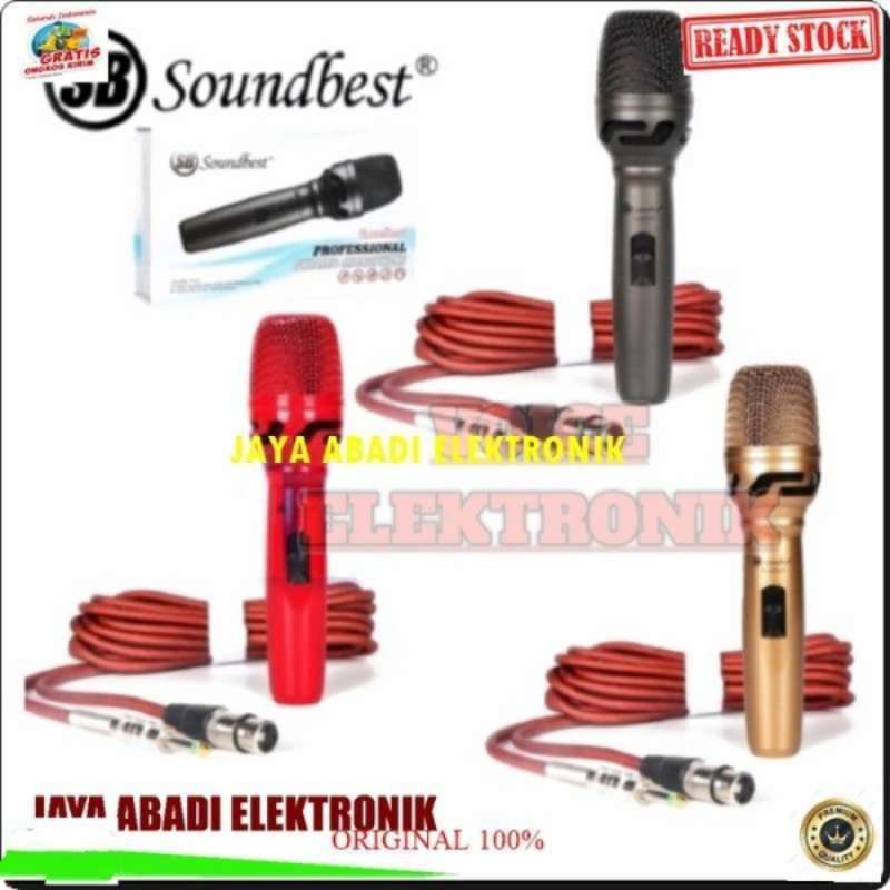 Jual SOUNDBEST MIC KABEL DYNAMIC BAHAN FULL BESI MICROPHONE CARDIOID