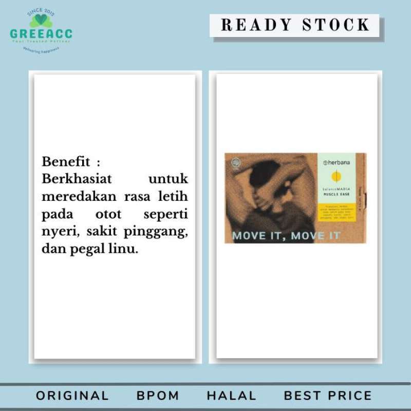 Jual HERBANA Balance Madia Muscle Ease 10 Kapsul Nyeri Otot Pinggang