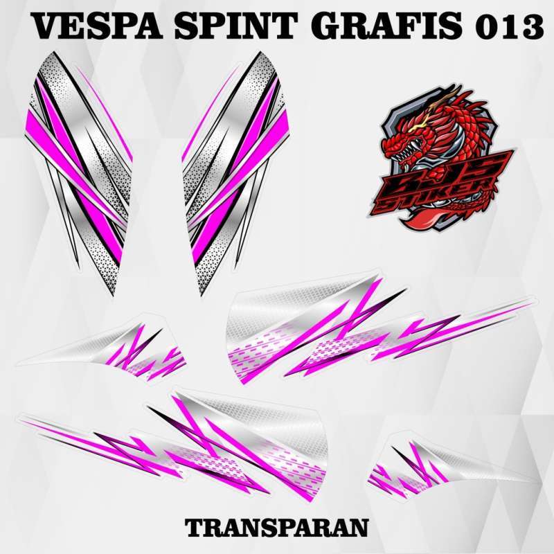 Promo stiker transparan vespa / striping transparan / decal stiker