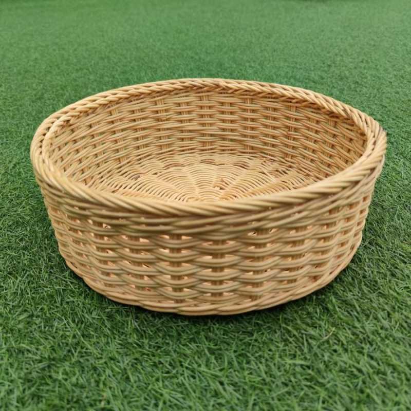 Jual Kerajinan Tangan Rotan - Keranjang Bulat Serbaguna 30x30x10cm di ...