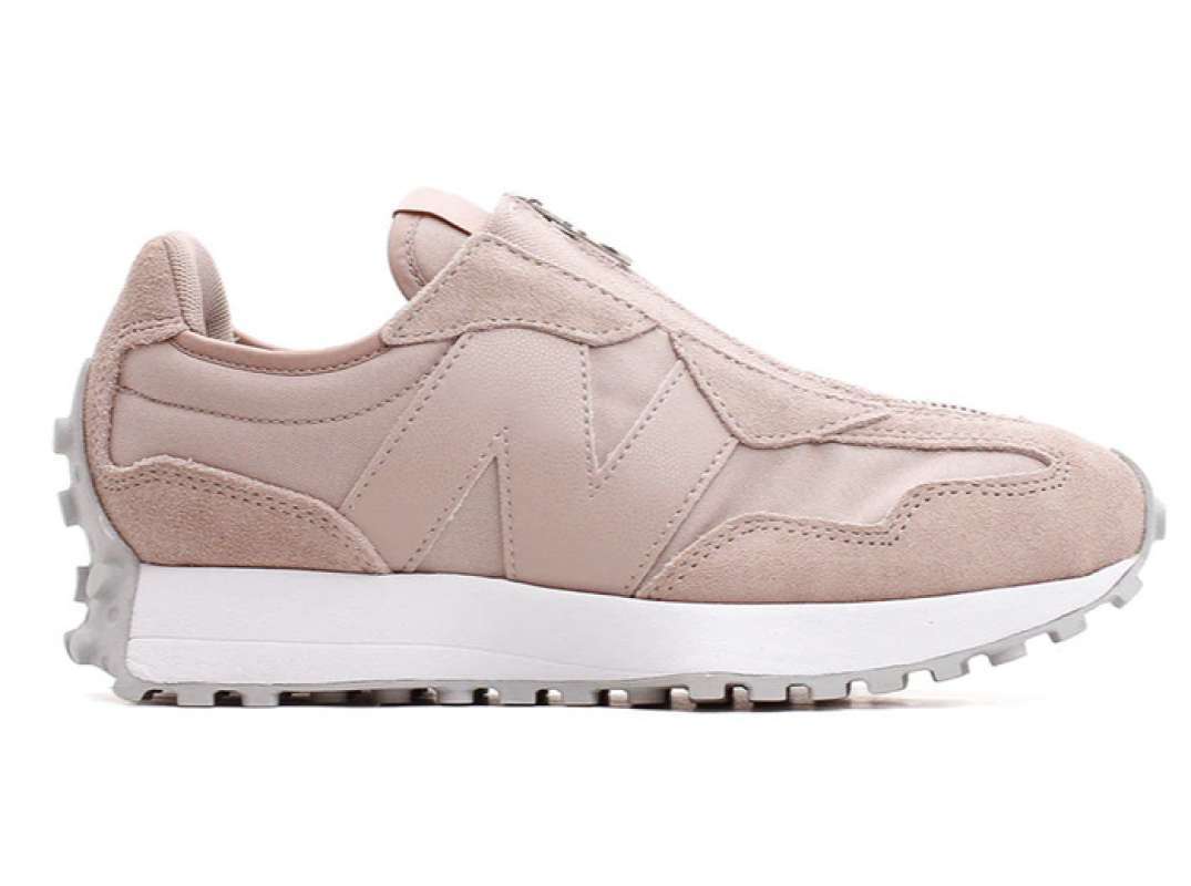 Promo Sepatu Sneakers New Balance Women 327 Zipper Beige Original